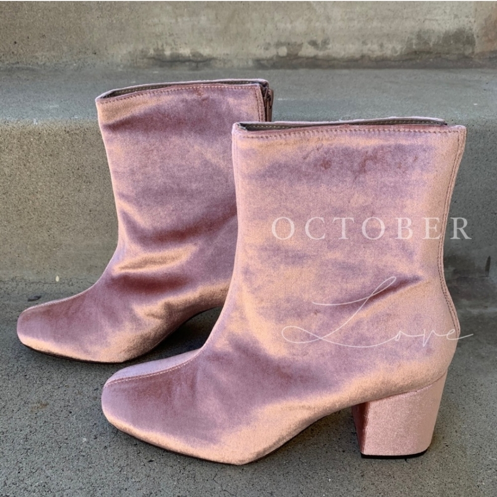 FREE PEOPLE Cecile Velvet Booties - Picture 14 of 15